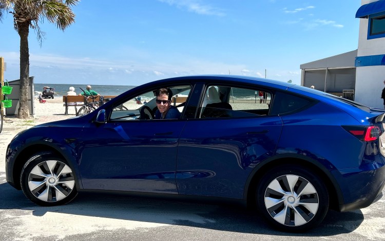 Brad in our Tesla Model Y